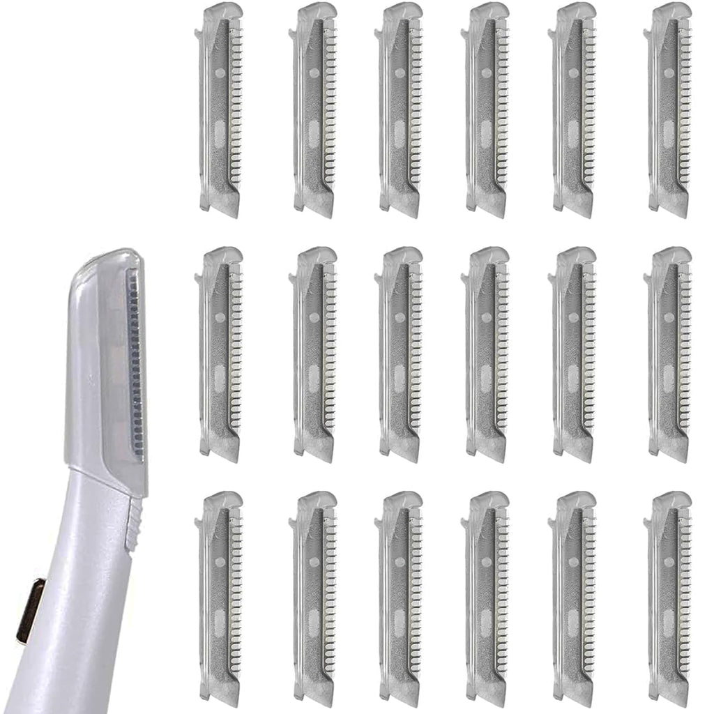 18 Pieces for Flawless Replacement Heads for Finishing Touch Flawless Dermaplane Glo, Lighted Facial Exfoliator, Replacement Blades for Facial and Eyebrow Hair Removal (18 Pcs)
