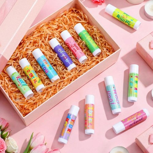 Skiennix Thank You Lip Balms - 48 Pcs Bulk Travel Size Gifts for Employees, Teachers & Nurses