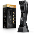 NAUQUOHZ Men's Beard Trimmer-All-in-One Mustache Trimmer with 20 Length Adjustable, Stainless Steel T-Blade for Precision Facial Hair Trimming Cordless IPX7 Waterproof Wet/Dry Clipper,LED Display