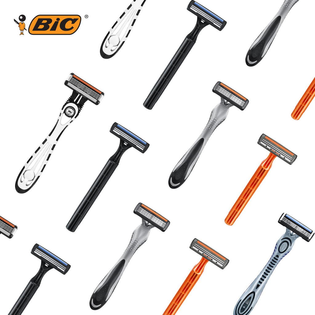 BIC 3 Sensitive, Men's Disposable Razors, Fixed Head Triple Blade for a Close Shave, Bundle of 4 Packs of 4