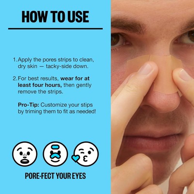Peace Out Pore Strips - Oil Absorbing Hydrocolloid Blackhead Remover for Nose & Face | 8 Count