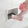 Qeke Shower Foot Rest for Shaving Legs, Matte White, 5.9"X 4.8"