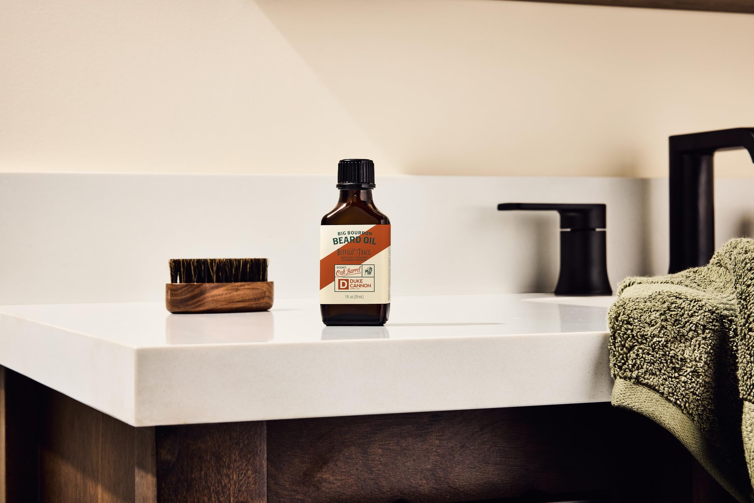 Duke Cannon Great American Beard Oil with Budweiser - Natural Conditioning with Apricot Kernel Oils, Warm Cedarwood Scent, 3 oz.