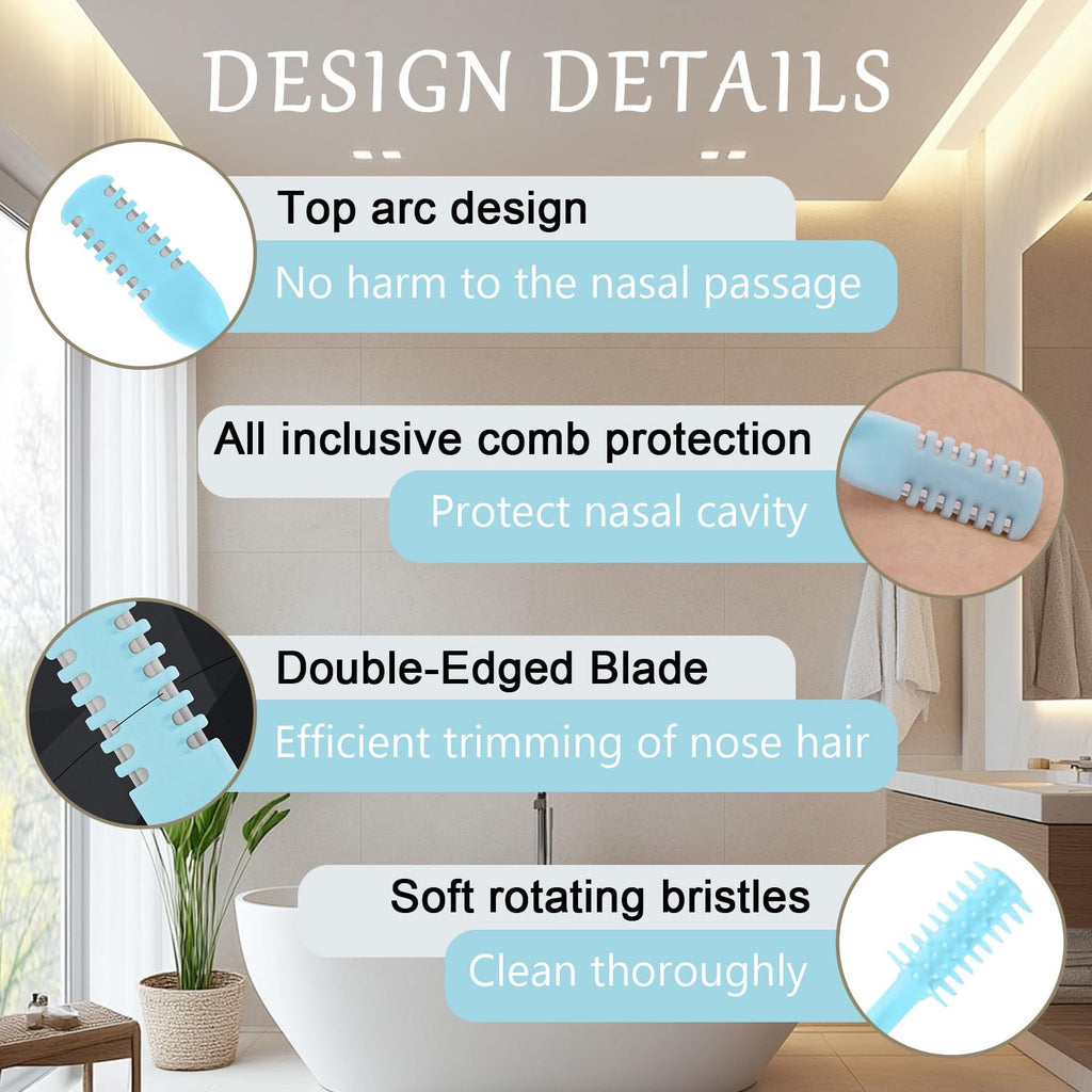JIAOYANG 2-in-1 Nose Hair Trimmer for Women: 2026 Portable Double Sided 360° Rotating Nasal Hair Cutter for Women