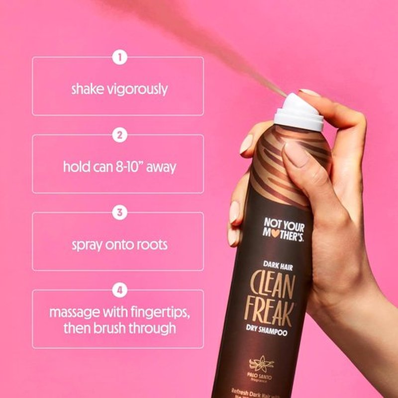 Not Your Mother's Clean Freak Dark Hair Dry Shampoo - 12 oz Each | Waterless Formula for Instant Refreshment