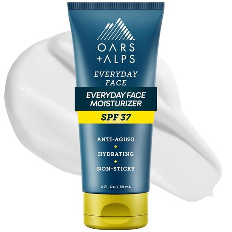 Oars + Alps SPF 37 Sunscreen - Anti-Aging Face Moisturizer with Hyaluronic Acid | Lightweight & Hydrating