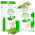 Clear Beauty Mint & Tea Tree Foot Masks Moisturizing Socks - Exfoliating, Hydrating & Revives Cracked Feet - Dermatologist Tested, Clean Beauty & Cruelty-Free Skincare - 3 Pairs