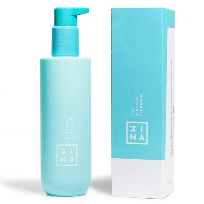 3ina MAKEUP - Vegan - Cruelty Free - The Blue Gel Cleanser - Blue - Makeup remover - Refreshing micellar formula - Aloe & Hamamelis - Smooths, calms, refresh and purifies skin