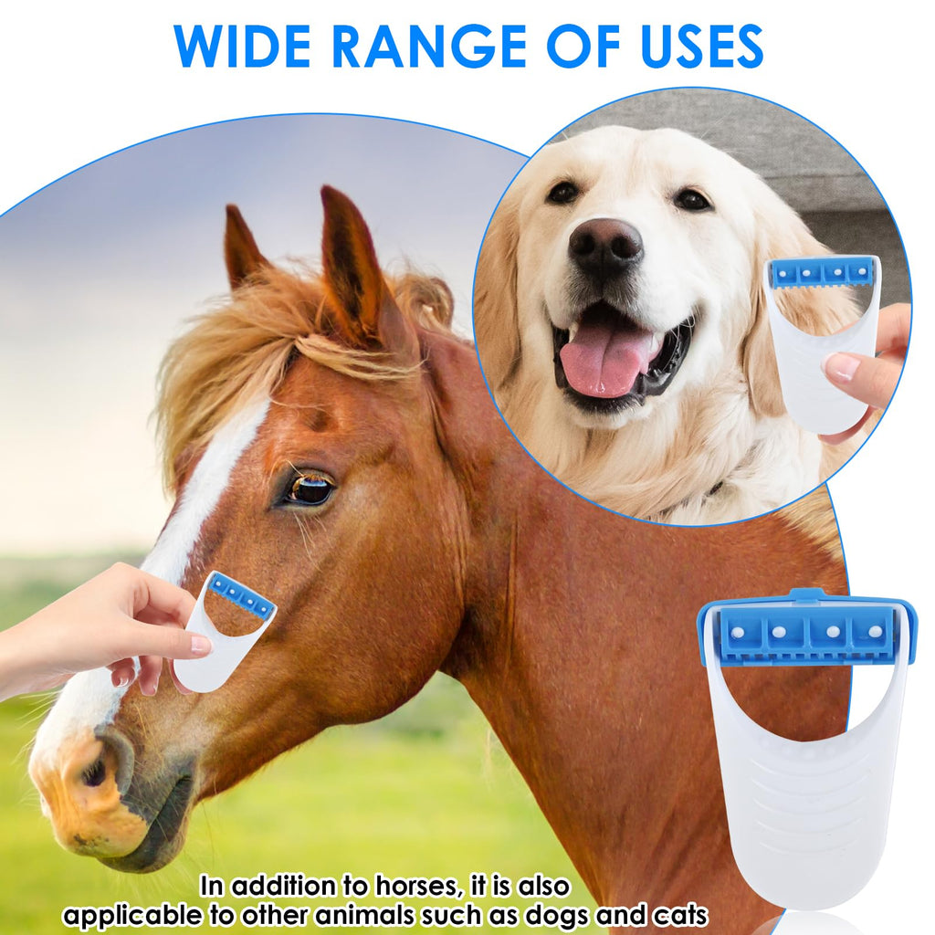 RJLCTH 6 Pcs Disposable Horse Grooming Razors, Stainless Steel Blades