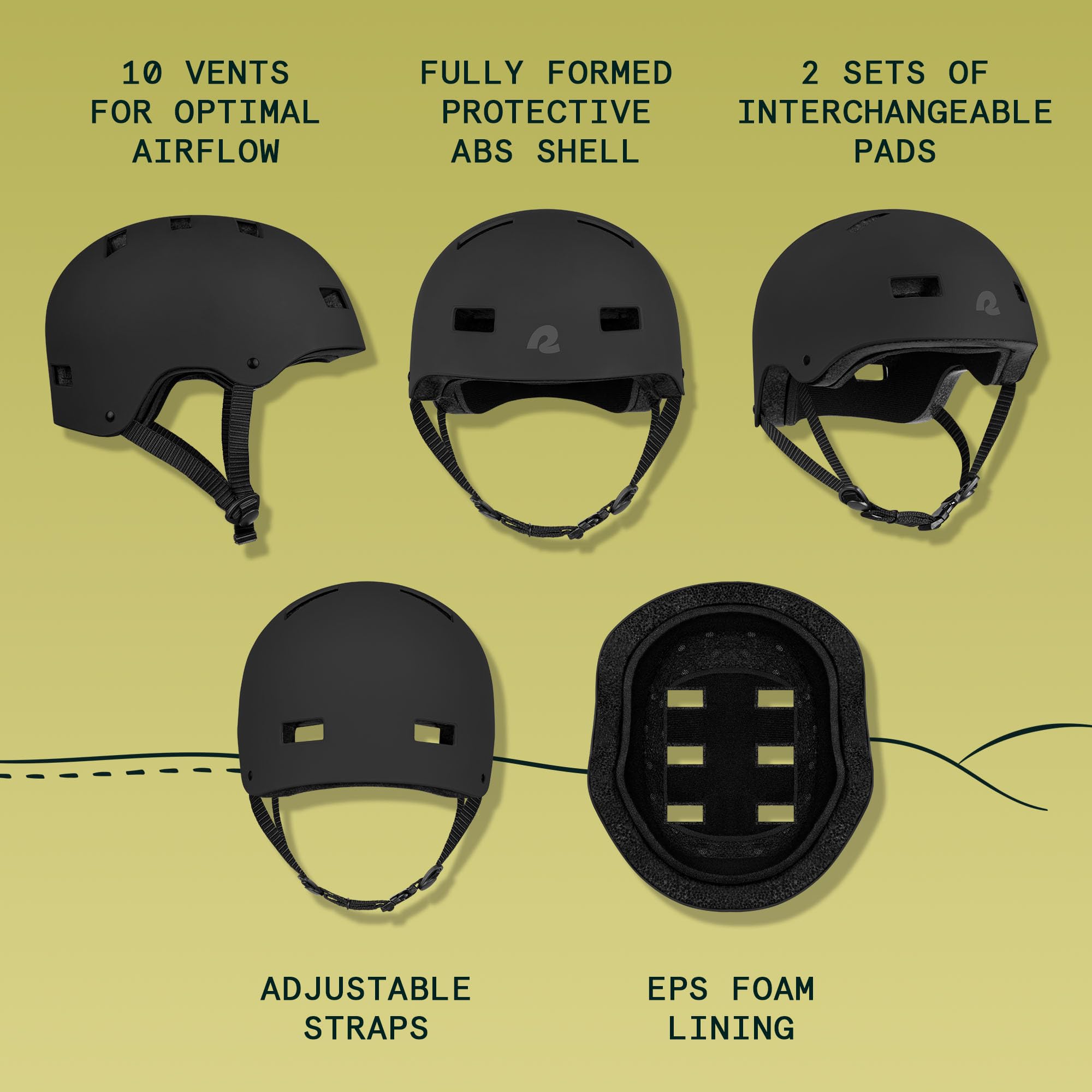 Retrospec Dakota Bicycle / Skateboard Helmet for Adults - Commuter, Bike, Skate, Scooter, Longboard & Incline Skating - Highly Protective & Premium Ventilation- Large- Matte Black