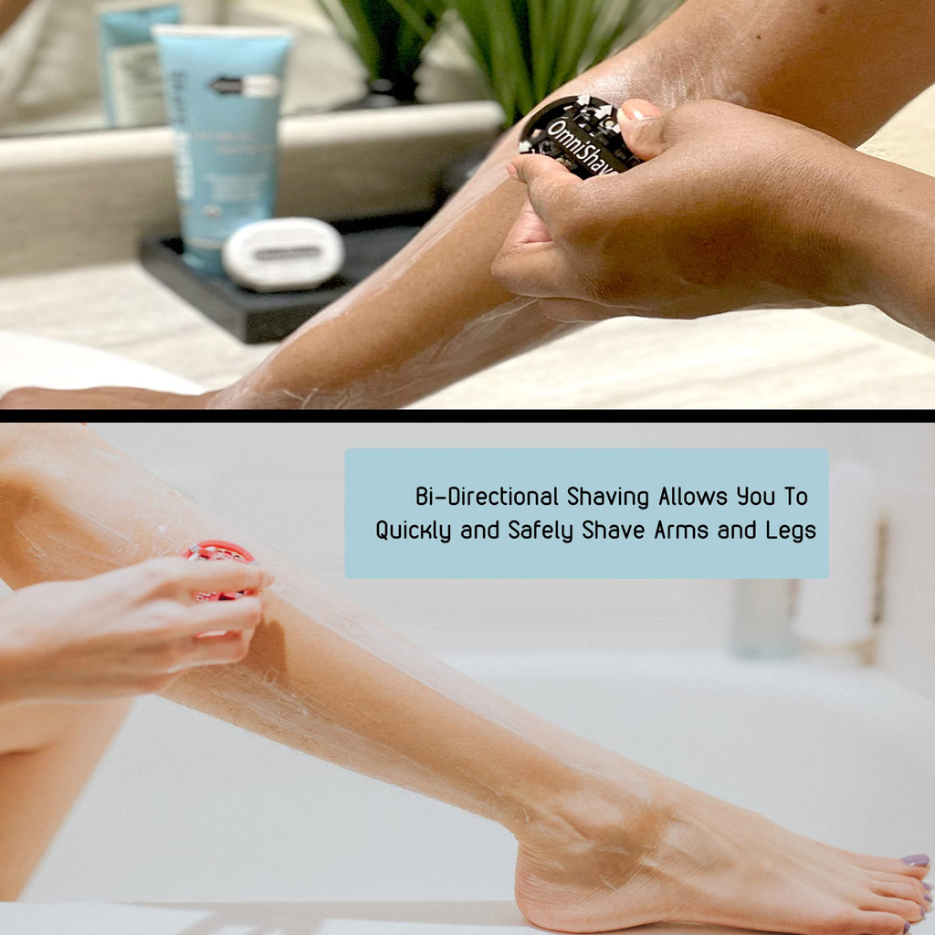 Premium OmniShaver Special - Free Hot Water Tong! Fastest Way to Shave Head, Legs, Arms, Body | an Alternative to Disposable Shaving Razors Self Cleans & Strops During Use