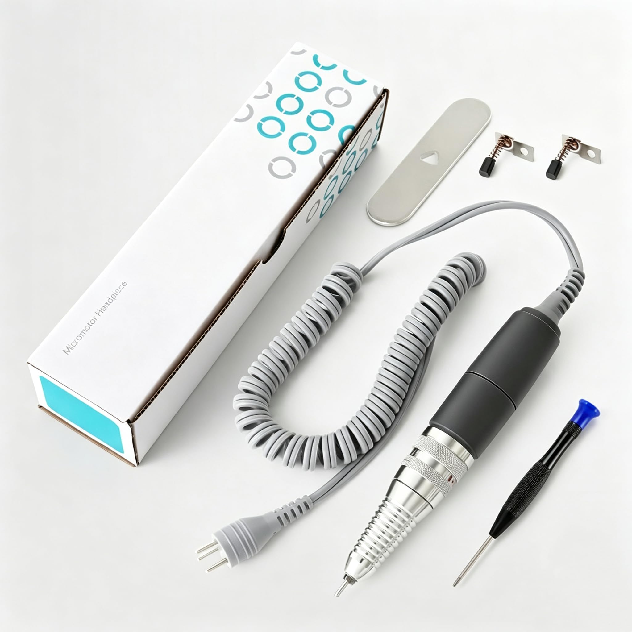 Nail Drill Handpiece for UP200, KUPA Manipro KP55, KP60, KP5000 Machine, 35000RPM Professional Electric Nail File Handle Replacement 3 Pins for Manicure Art Tool, Low Noise and Smooth (Only Handpiece)