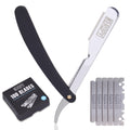 Professional Barber Straight Razor for Men, Single Blade Straight Edge Razor for Close Shaving and Beard Shaping, Shavette Kit with 100 Blades - Ultimate Men's Grooming & Shaving Gift Set