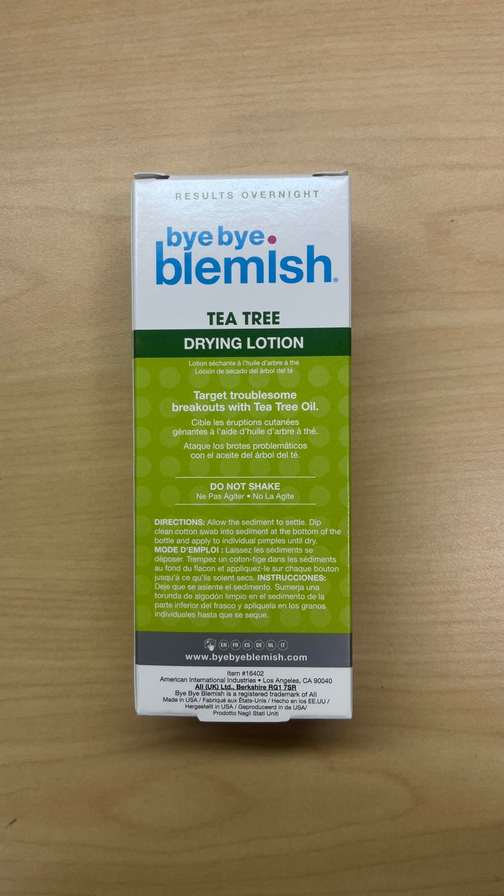 Bye Bye Blemish Tea Tree Drying Lotion – Salicylic Acid Liquid Acne Spot Treatment for Pimples & Blemishes, Fast Acting Formula, 1 fl oz, 1 Pack