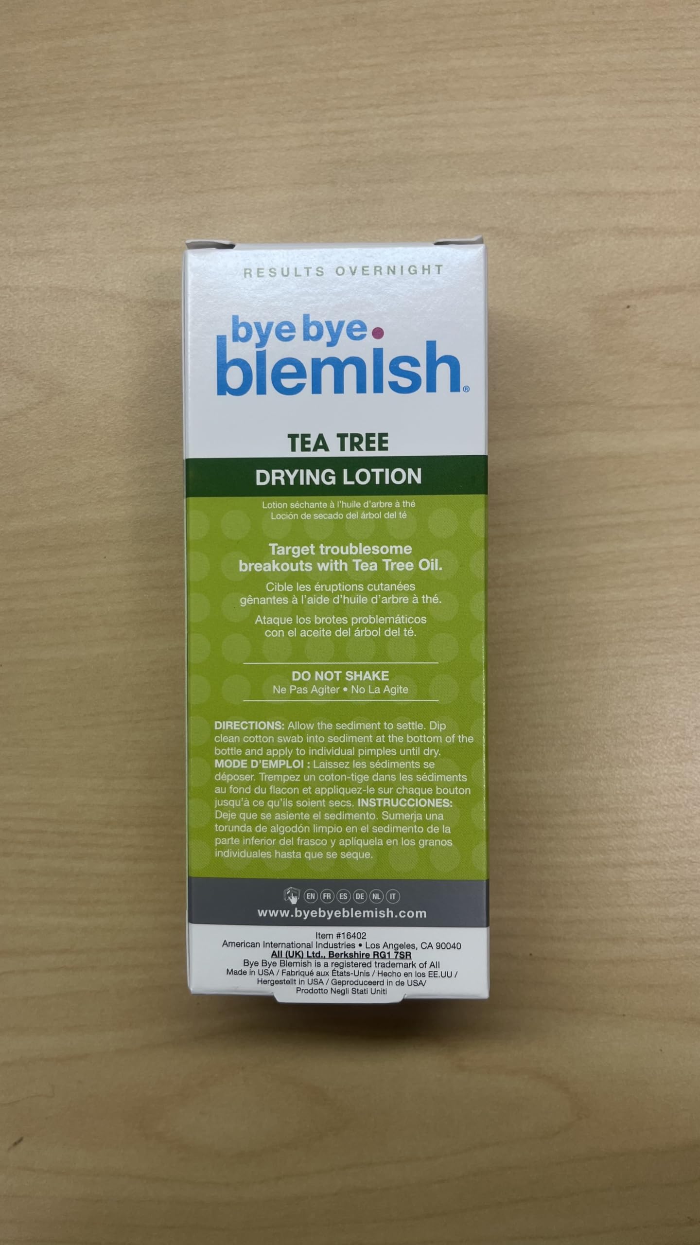 Bye Bye Blemish Tea Tree Drying Lotion – Salicylic Acid Liquid Acne Spot Treatment for Pimples & Blemishes, Fast Acting Formula, 1 fl oz, 1 Pack