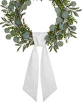 Skiennix White Blank Sash Ribbon - 55" Professional Grade Linen for Wreaths & Wedding Decor
