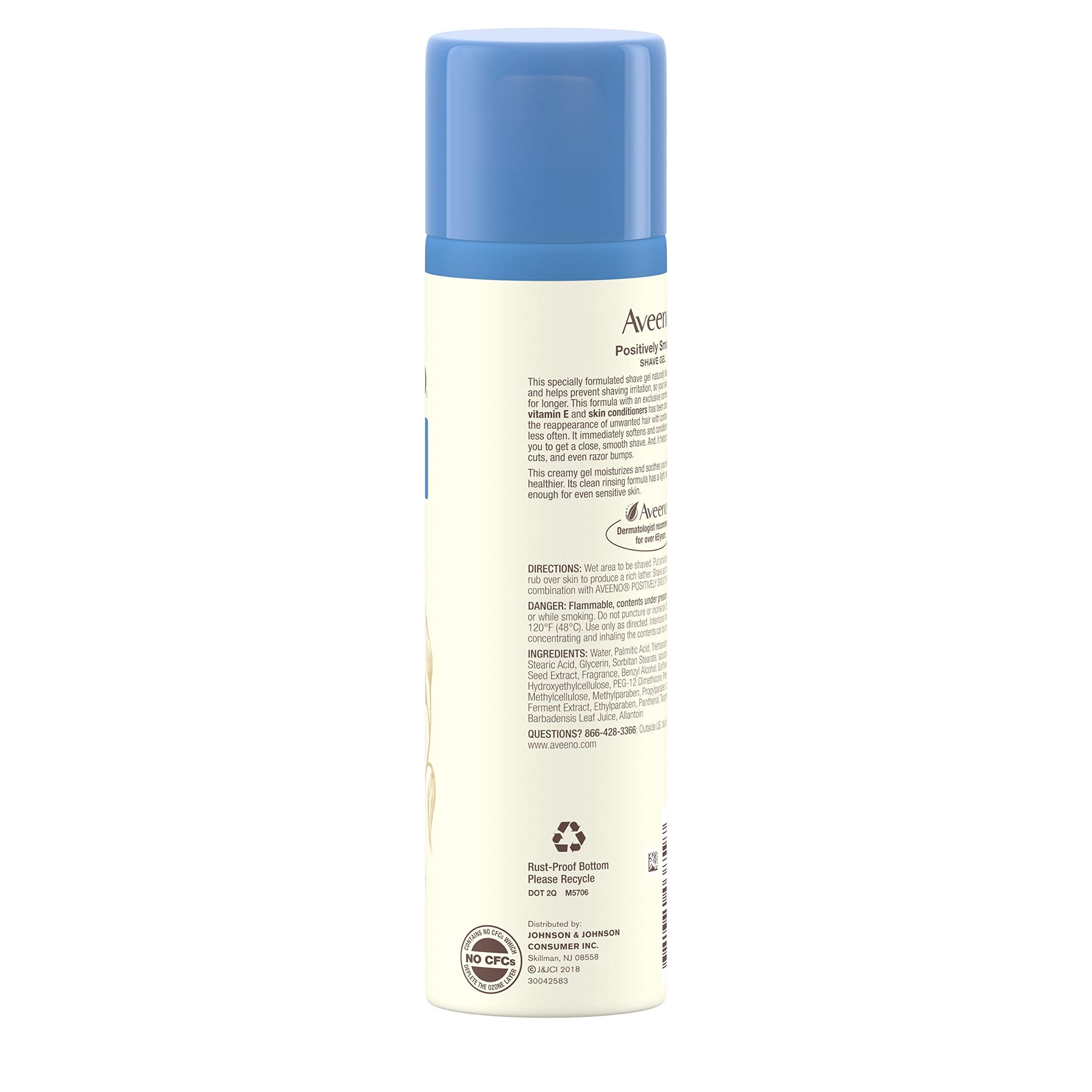 Aveeno - Active Naturals Positively Smooth Shave Gel with Natural Soy - 7 oz.