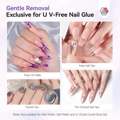 SAVILAND Semi Solid Nail Glue Remover: 15ml Acetone Free Press on Nail Remover with Castor Oil Vitamin E Gentle Quick Nail Glue Remover for Press on Nails Fake Tips Solid Glue Gel, Not for Gel Polish