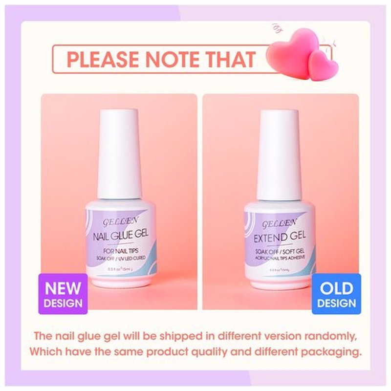 Gellen Gel X Nail Tips and Glue Kit - 240PCS Coffin Tips, 3-in-1 Glue, Portable LED Lamp, Primer, Dehydrator - DIY Nail Art Home Extension Kit