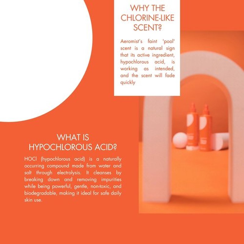 Aeromist Hypochlorous Acid Spray - 16 oz Twin Pack (2 x 8 oz) – No-Rinse Face Wash, Non-Toxic, Safe for Sensitive Skin – Perfect for Travel, Home, Gym Use - HOCL