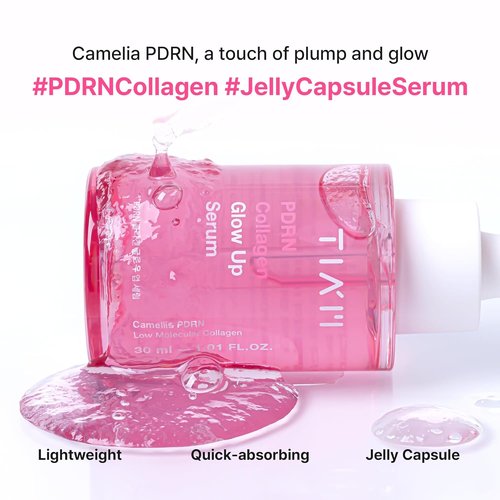 TIAM PDRN Collagen Glow Up Serum - Pink Capsule Peptide Formula for Plumping & Firming | 1.01 fl. oz.