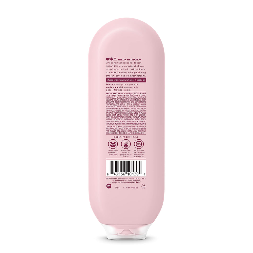 Method Daily Lotion, Pure Peace, Moisturizer for 24 Hours of Hydration, 13.5 Fl Oz (Pack of 1)