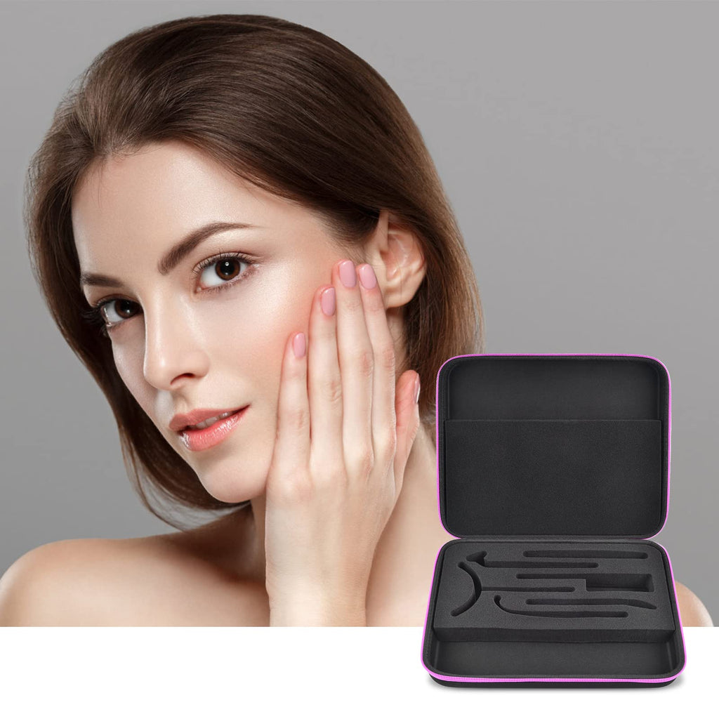 ANKHOH Case for NuDerma Skin Therapy Wand, Portable High Frequency Facial Skin Care Tools Storage Holder Box for Pure Daily Care/for Signstek/for RejuGlow/for Lift Care/for NewWay, Bag Only-Purple