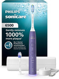 Philips Sonicare 6500 Series Electric Toothbrush - Advanced Sonic Technology, Pressure Sensor, 9 Settings, Purple | HX7417/05