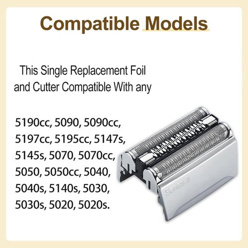 52S - Series 5 Electric Shaver Replacement Head | Compatible with S5 Sport Models 5090, 5190cc, 5040, 5140s