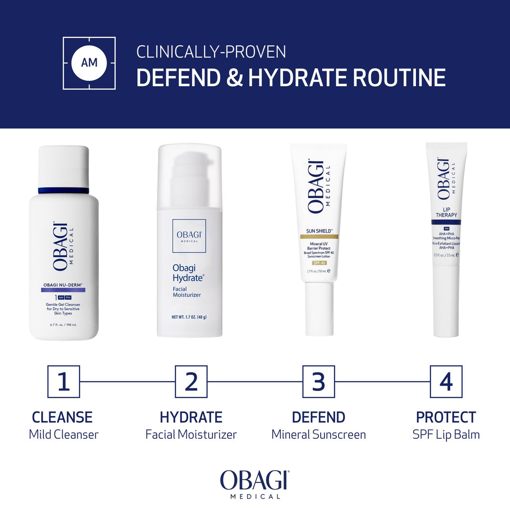 Obagi Sun Shield Mineral UV Barrier Protect SPF 40 Face Sunscreen – UVA/UVB Broad Spectrum Protection & Moisture Barrier Support with Zinc Oxide – Travel Size & Ideal for Sensitive Skin – 1.7 oz