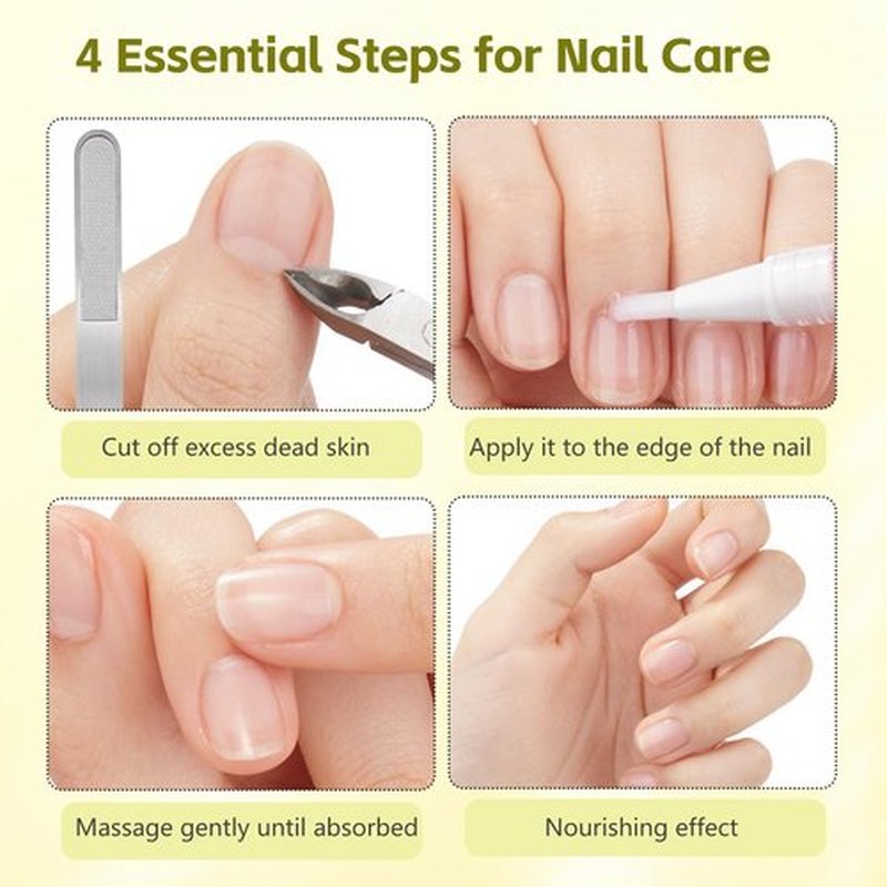 Rejuvenation Nail Growth Oil - Nail Strengthener and Growth Serum with Nail File (4PCS)