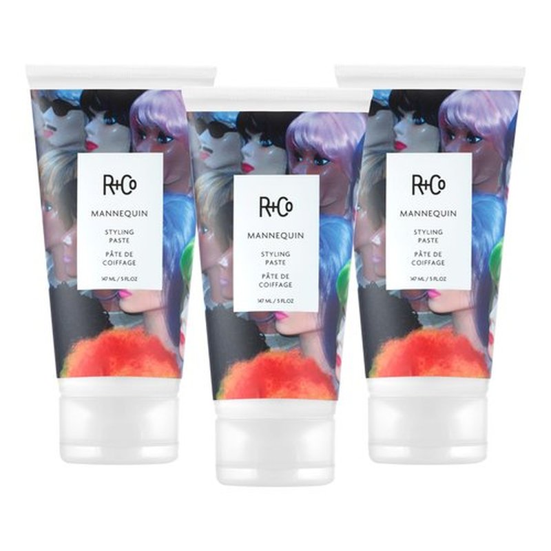 R+Co MANNEQUIN Styling Paste – 3 Pack, Hair Styling Paste for Hold & Texture, Adds Definition & Control, All Hair Types