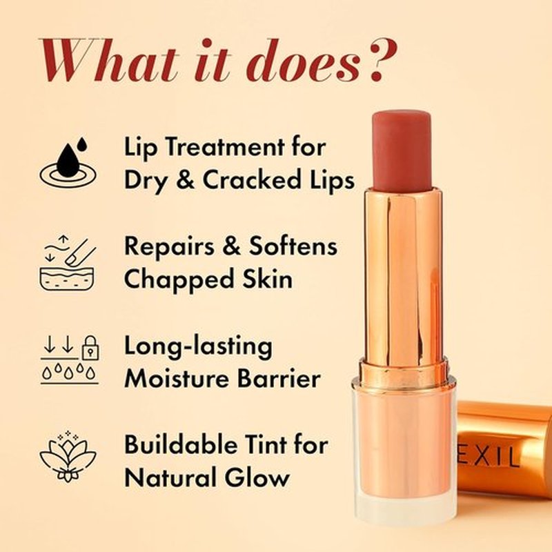 Skiennix Tinted Lip Balm - Hydrating Lip Tint with Cold-Pressed Oils & Ceramides - Natural Color for Soft, Moisturized Lips - Clean, Non-Toxic Formula