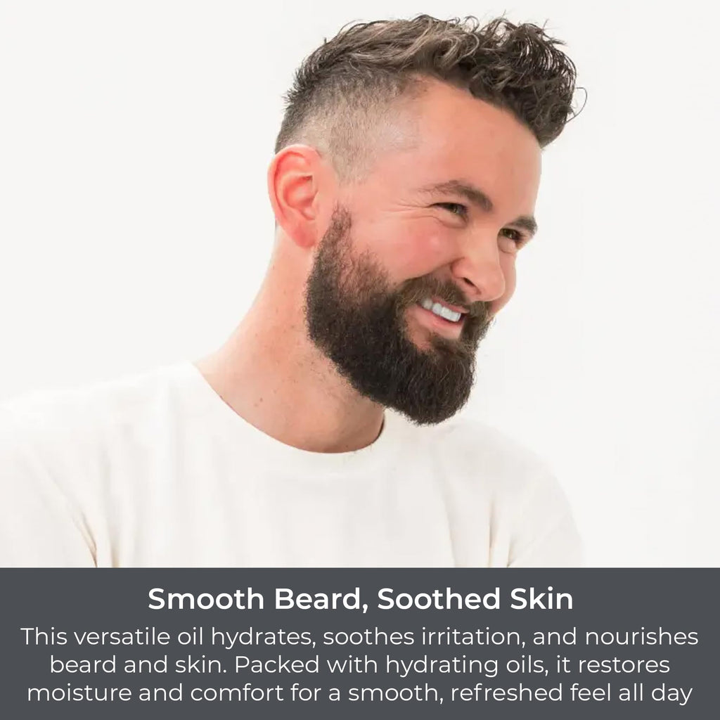 CIBU for Men Beard + Shave Oil - 2oz Pre-Shave Beard Oil for Men - Softens Beard, Relieves Itching, Moisturizes Skin, and Reduces Redness