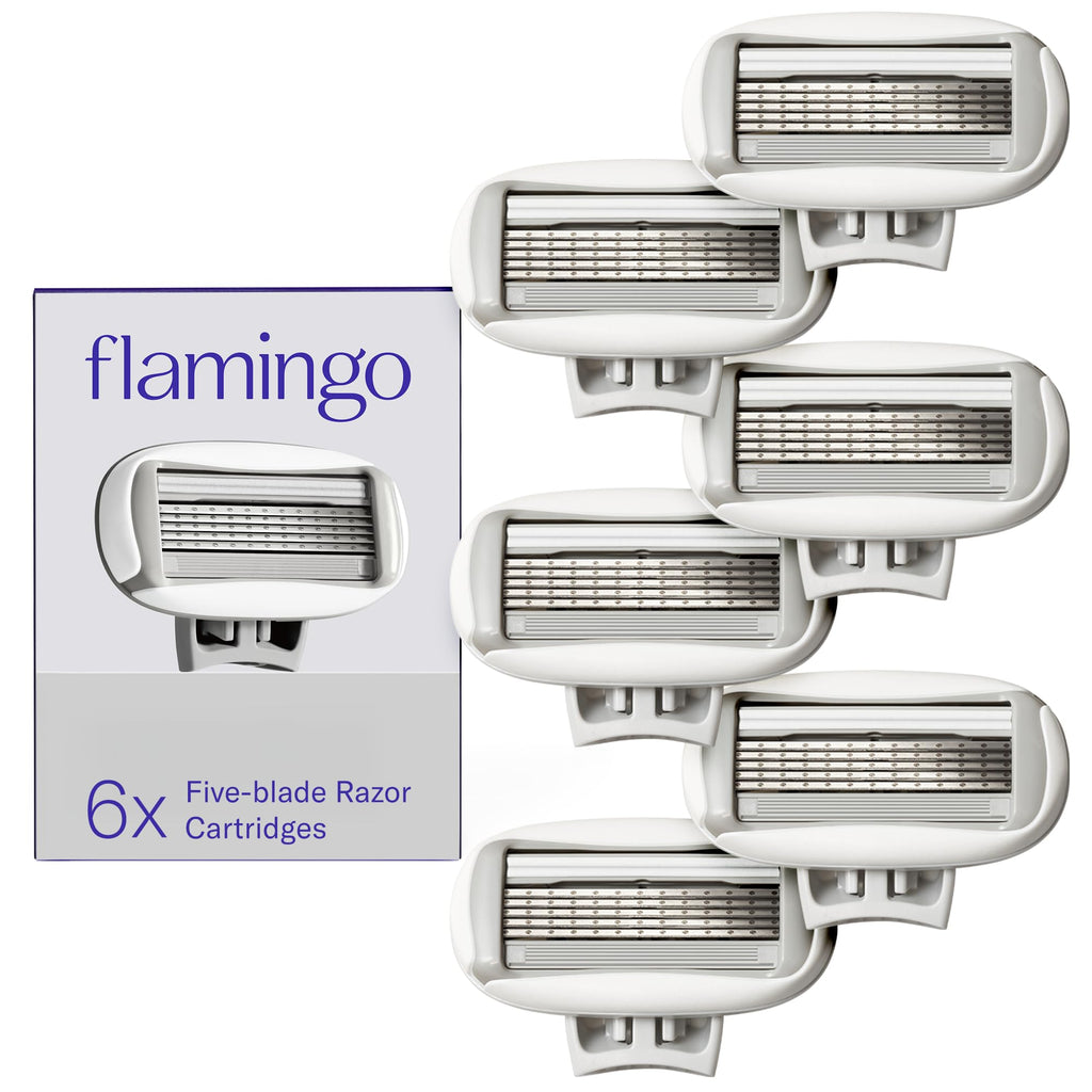 Flamingo Razors for Women Blade Refills + Foaming Shave Gel