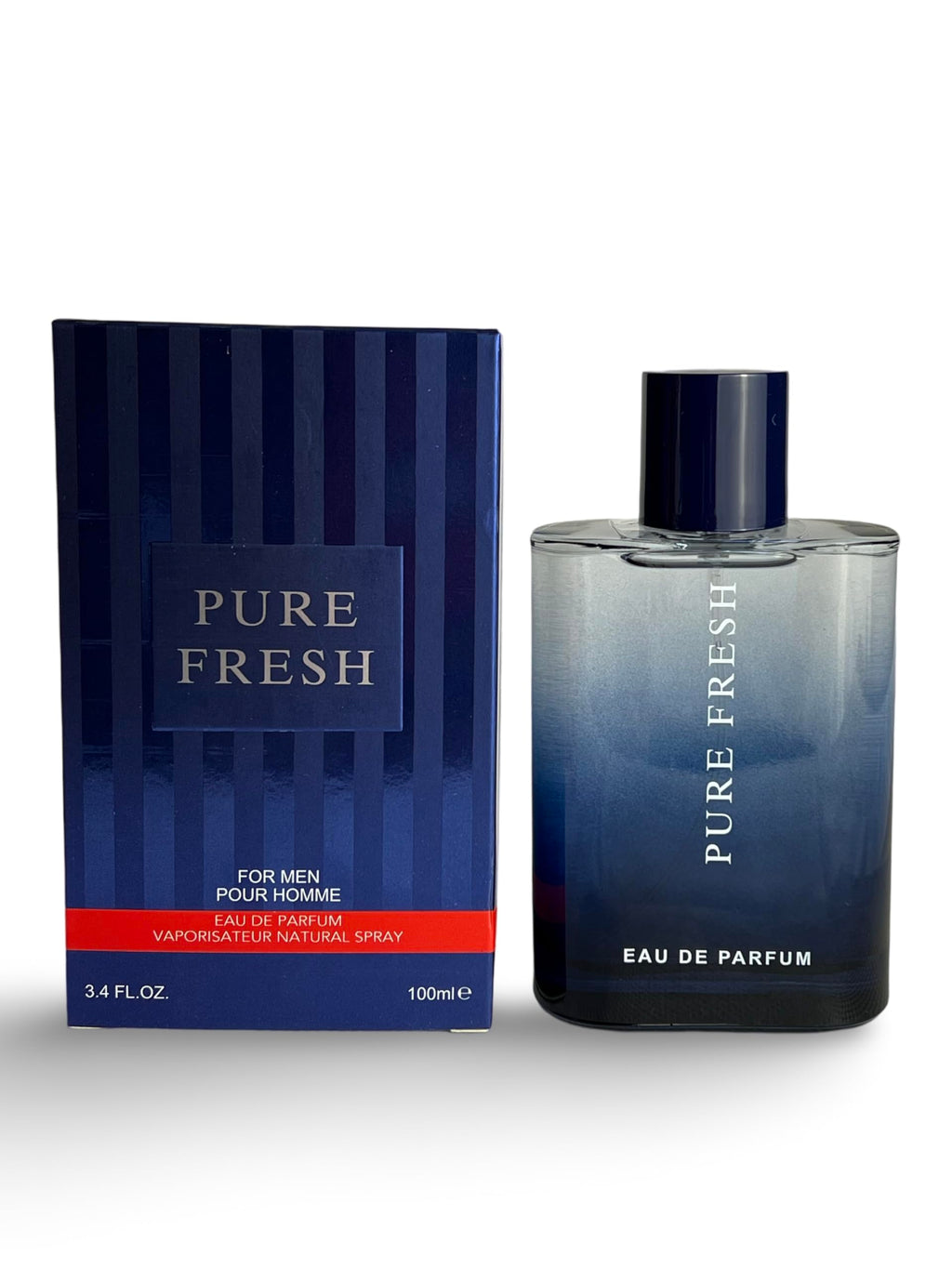 PURE FRESH Eau de Parfum for Men, 3.4 Fl Oz, Warm, Woody, Floral Scent