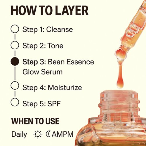 Snail Free Mucin Serum,Bean Essence 50,000ppm Korean skin care,Facial Glow Moisturizer for Glass skin– Hydrating Boost,Unscented Soothing Moisturizer– Strengthens Skin Barrier – 1.01 fl.oz