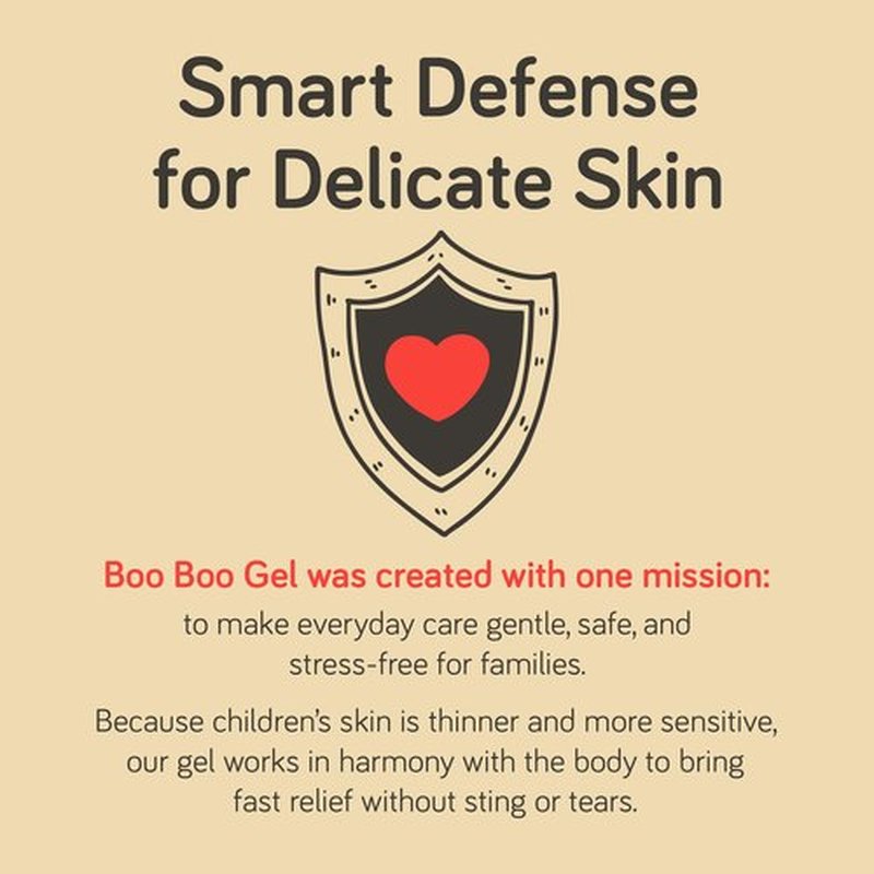 Boo Boo Gel for Kids I Gentle Hypochlorous Acid Skin Relief | Non-Stinging Cleaning Gel for Cuts, Scrapes, Bug Bites, Rashes & Minor Burns | Safe for All Ages, Alcohol-Free, Fast Soothing Care