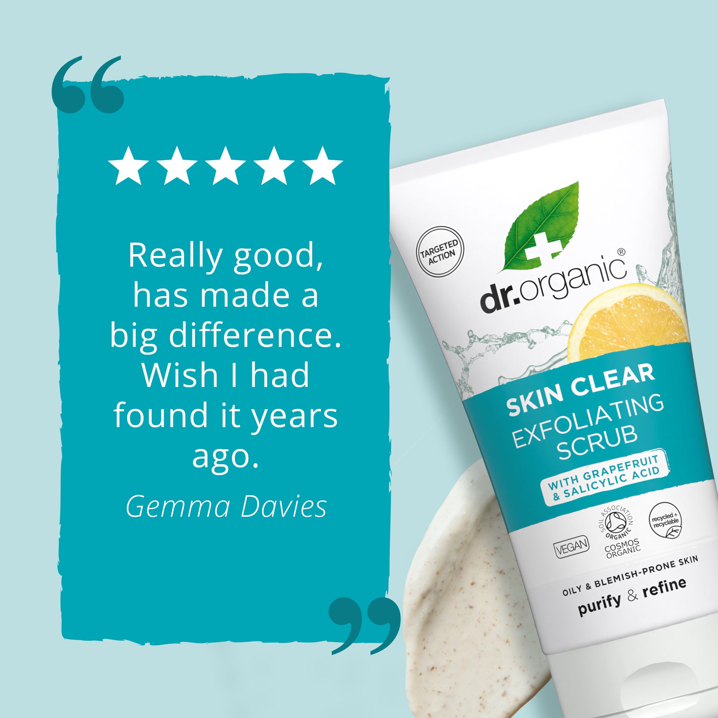 Dr Organic SkinClear Exfoliating Face Scrub 150ml