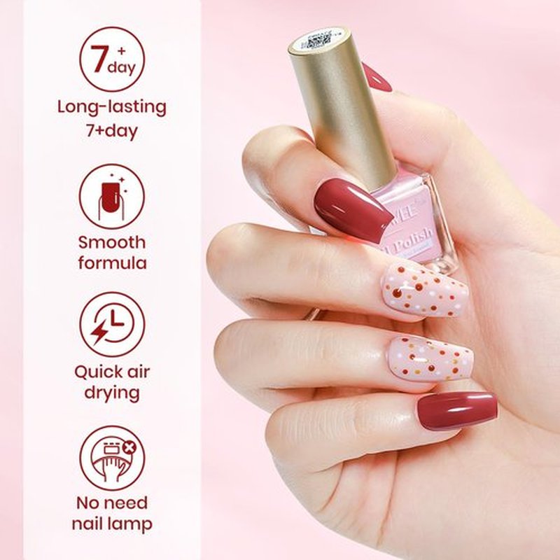 SUPWEE 12 Colors Nail Polish Set, Quick Dry Regular Natural Nude Pink Nail polish Non Gel, Atir Fast Drying Fingernail Lacquer for Women Girls Manicure Salon DIY Home
