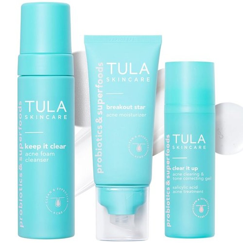 TULA Skin Care Acne Heroes | Level 3 Acne Clearing Routine - Gentle 3-Piece Kit for All Breakout Types