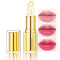 MooGlamor Clear Lipstick Color Changing Gold Foil Lipsticks with Transferproof and Retractable Pink Moisturizing Jelly Lip Stick for Women and Gift (1 Pcs)