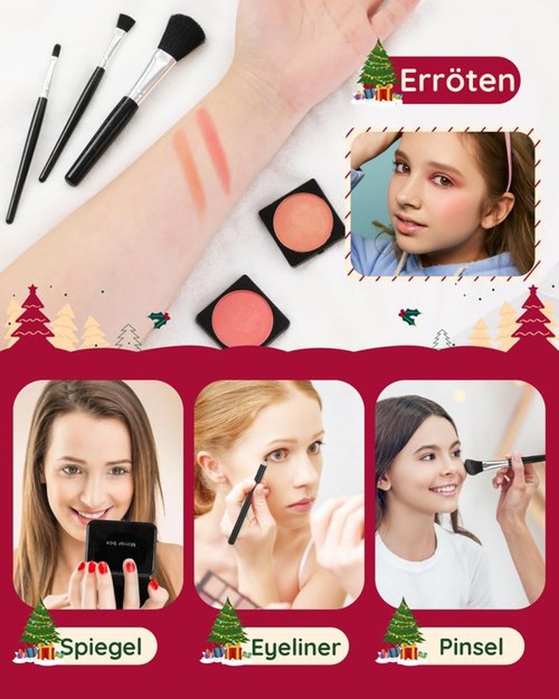 Gleamkid Makeup Advent Calendar 2026 for Teen Girls, 30pcs Advent Beauty Calendar, 24 Days Countdown Calendar Makeup Set, Gift Box for Tween Girls Make Up Kit