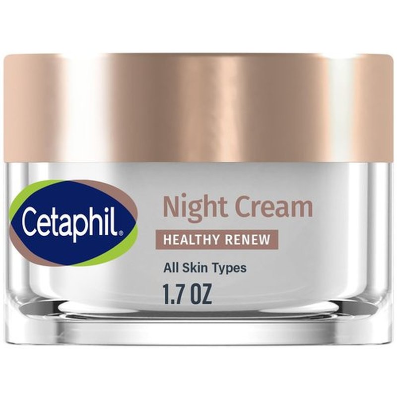 Cetaphil Healthy Renew Night Cream - Skin Tightening & Wrinkle Repair with Peptides | 1.7 Oz, Fragrance-Free