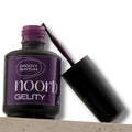 noorb beauty Dark Purple gel nail polish. 90% color coverage from the first layer. Hypoallergenic and Odorless UV lamp gel polish made with natural pigments.