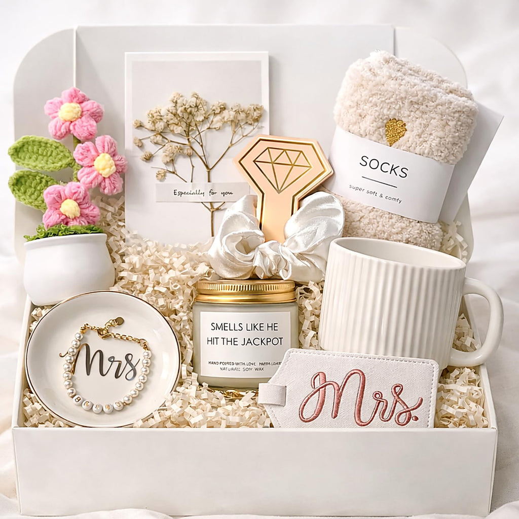 Bridal Shower Gifts for Bride To Be Gift Box Unique Bride Gift for Bachelorette Party Popular Bachelorette Gifts for Brides Just Married Engagement Wedding Presents Set for Women Her Wifey Future Mrs 2026