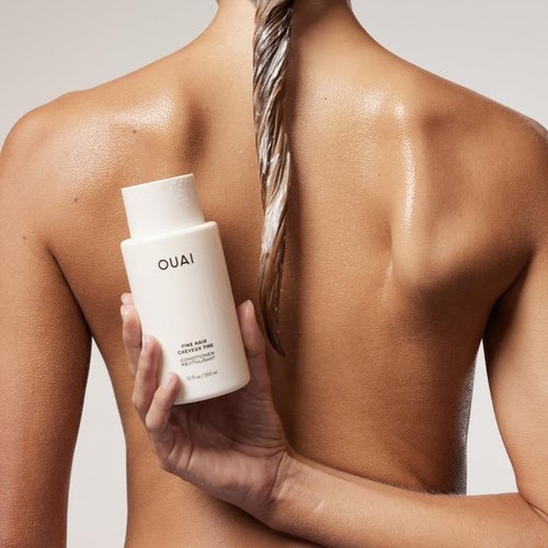 OUAI Fine Hair Conditioner - Volumizing Formula with Keratin & Biotin - Softens & Adds Bounce - 10 Oz