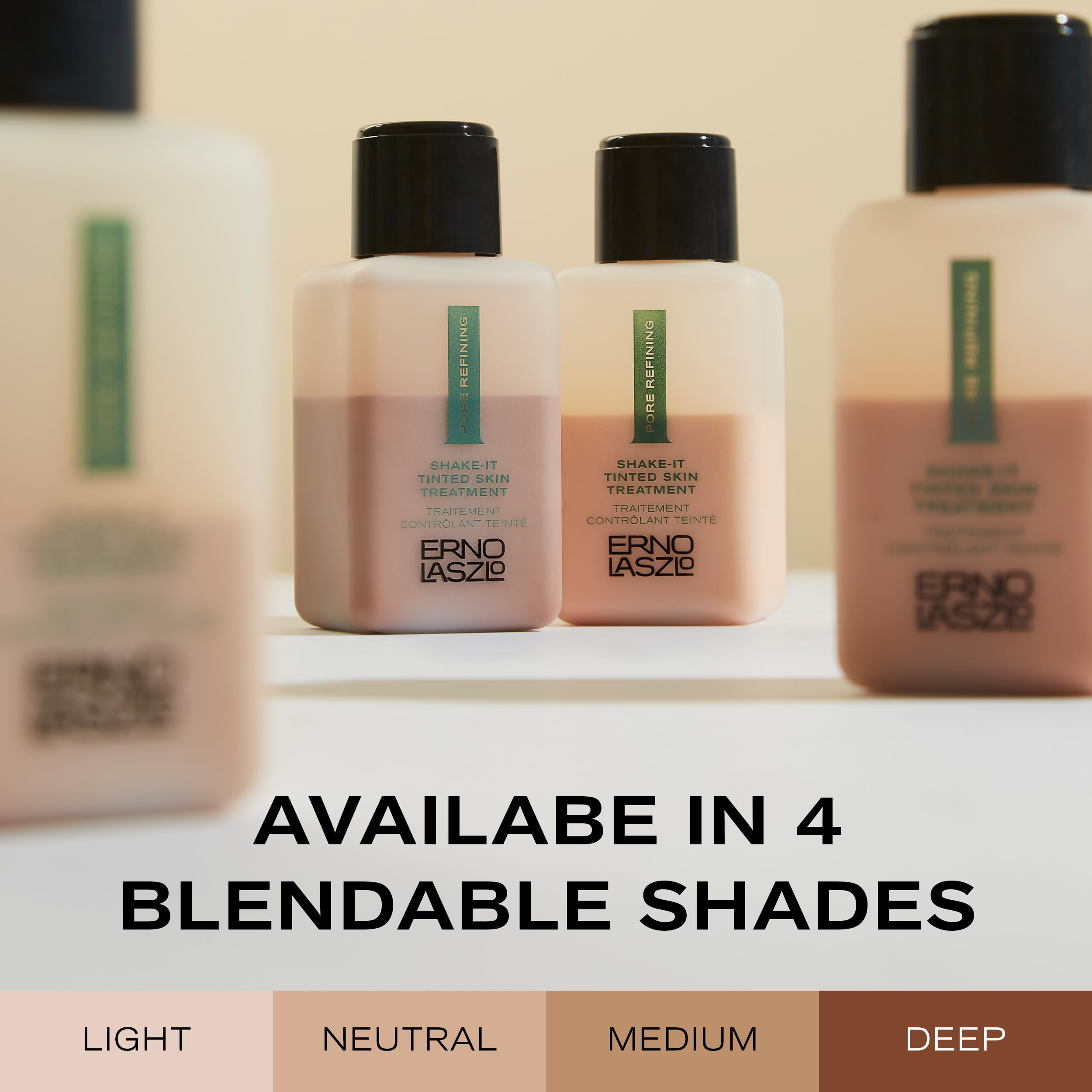 Erno Laszlo Shake-It Tinted Skincare Finisher, Neutral Face Tint for Lighter Complexions, Even Skin Tone & Refine Pores - Pore Minimizer for Face with Natural Matte Finish (3 Fl Oz) Tinted Moisturizer