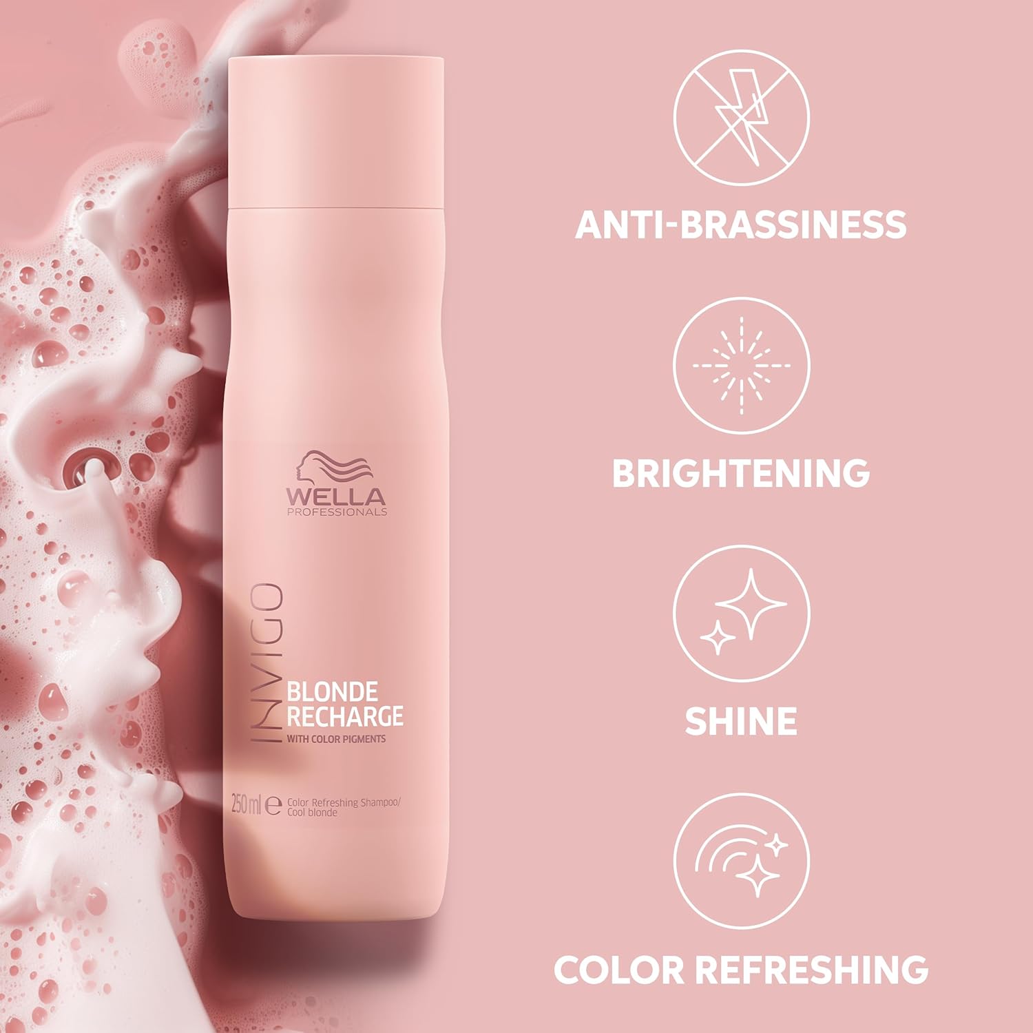 Wella Professionals INVIGO Blonde Recharge Shampoo - Cool Color Enhancer for Radiant Blondes
