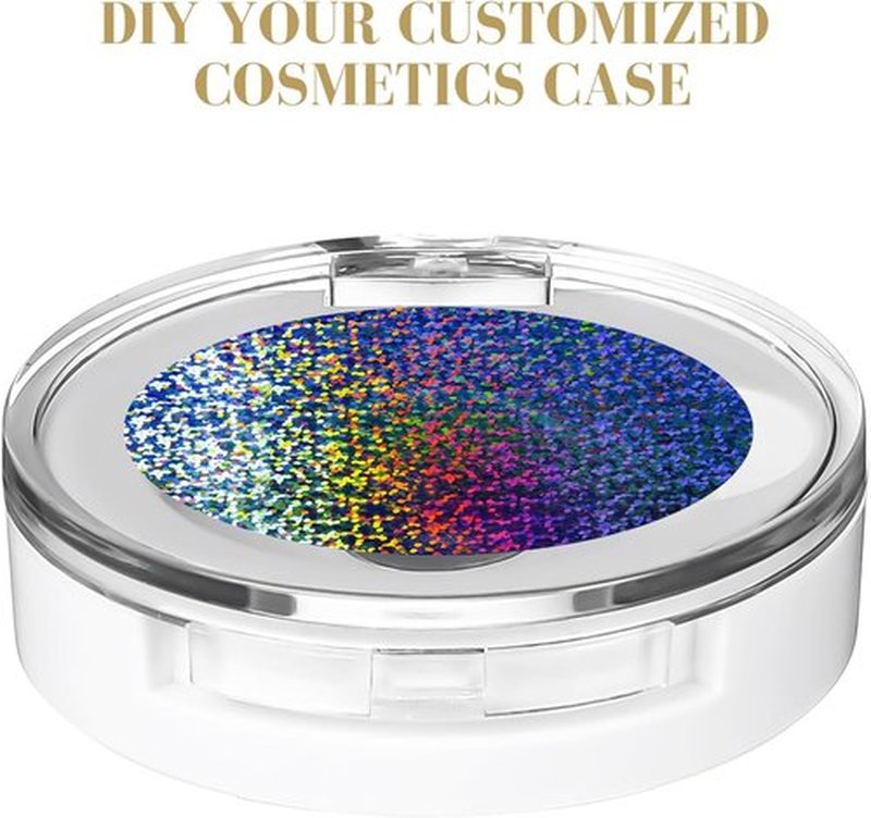 FRCOLOR Magnetic Eyeshadow Cases - 4Pcs Refillable Small Round Makeup Palettes | 1.57in x 1.57in